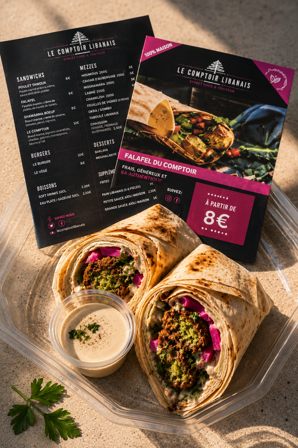 Sandwich falafel du Comptoir Libanais