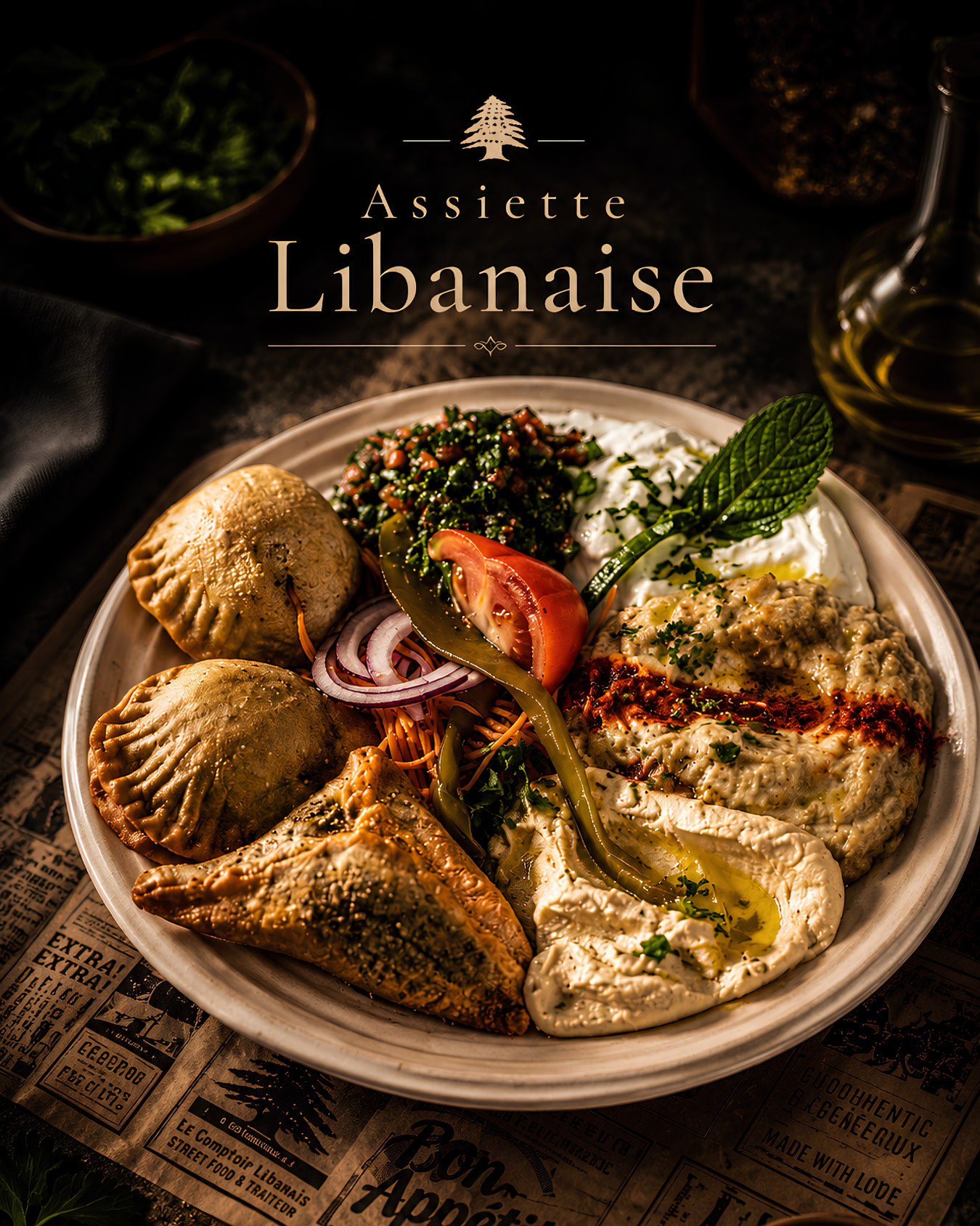 Assiette libanaise garnie