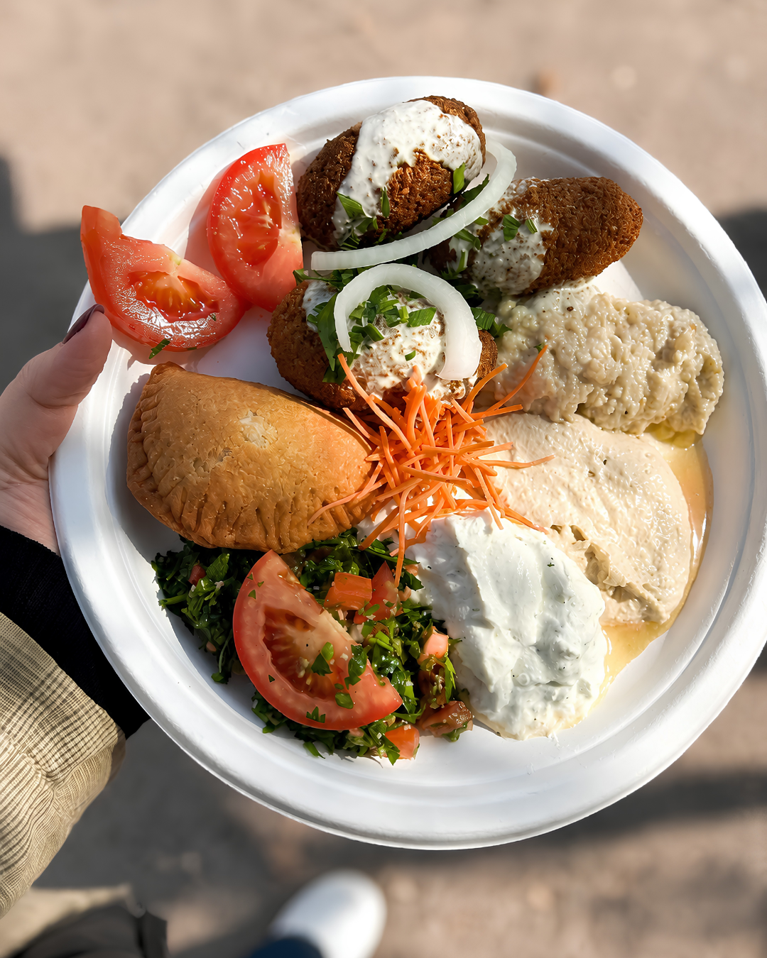 Assiette falafels au soleil